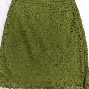 Green Lace Cocktail/Weekend Skirt by Ann Taylor